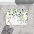 Sage Eucalyptus Bath Mat, Watercolor Greenery Bathroom Decor