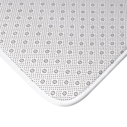 Minimalist Wildflower Bath Mat, Retro Boho Bathroom Decor