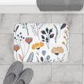 Minimalist Wildflower Bath Mat, Retro Boho Bathroom Decor