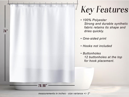 Blue Mediterranean Shower Curtains, Matisse Inspired Organic Shape Bathroom Decor