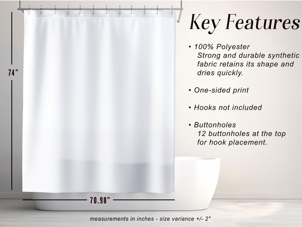 Minimalist Wildflower Shower Curtains, Retro Boho Bathroom Decor