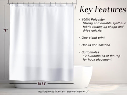 Matisse Coral Shower Curtains, Blue Abstract Coastal Bathroom Decor